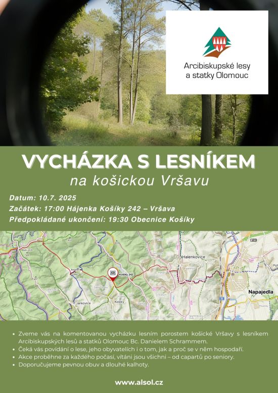 Vycházka s lesníkem, pro veřejnost, lesní pedagogika, Arcibiskupské lesy