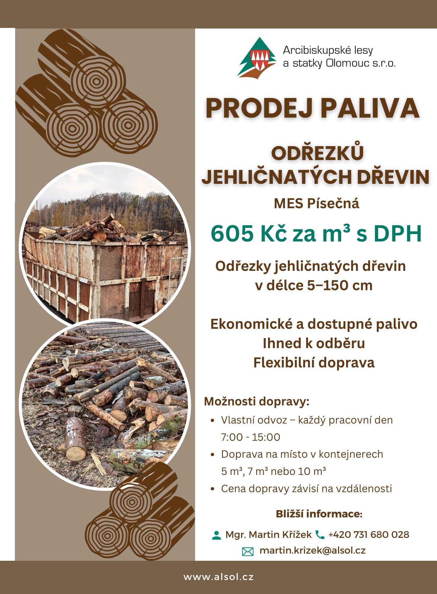 Prodej paliva, odřezky 