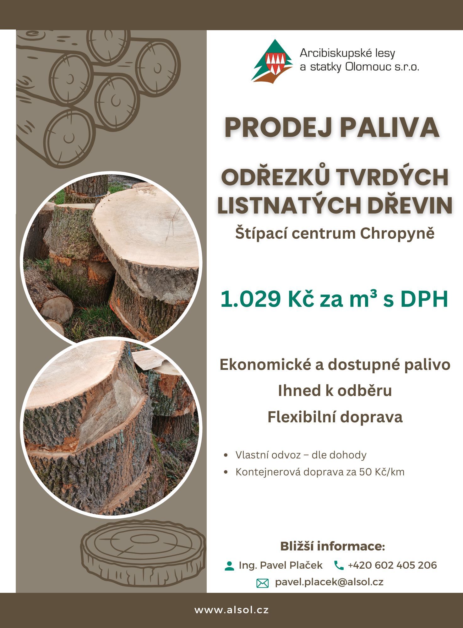 Prodej paliva, odřezky