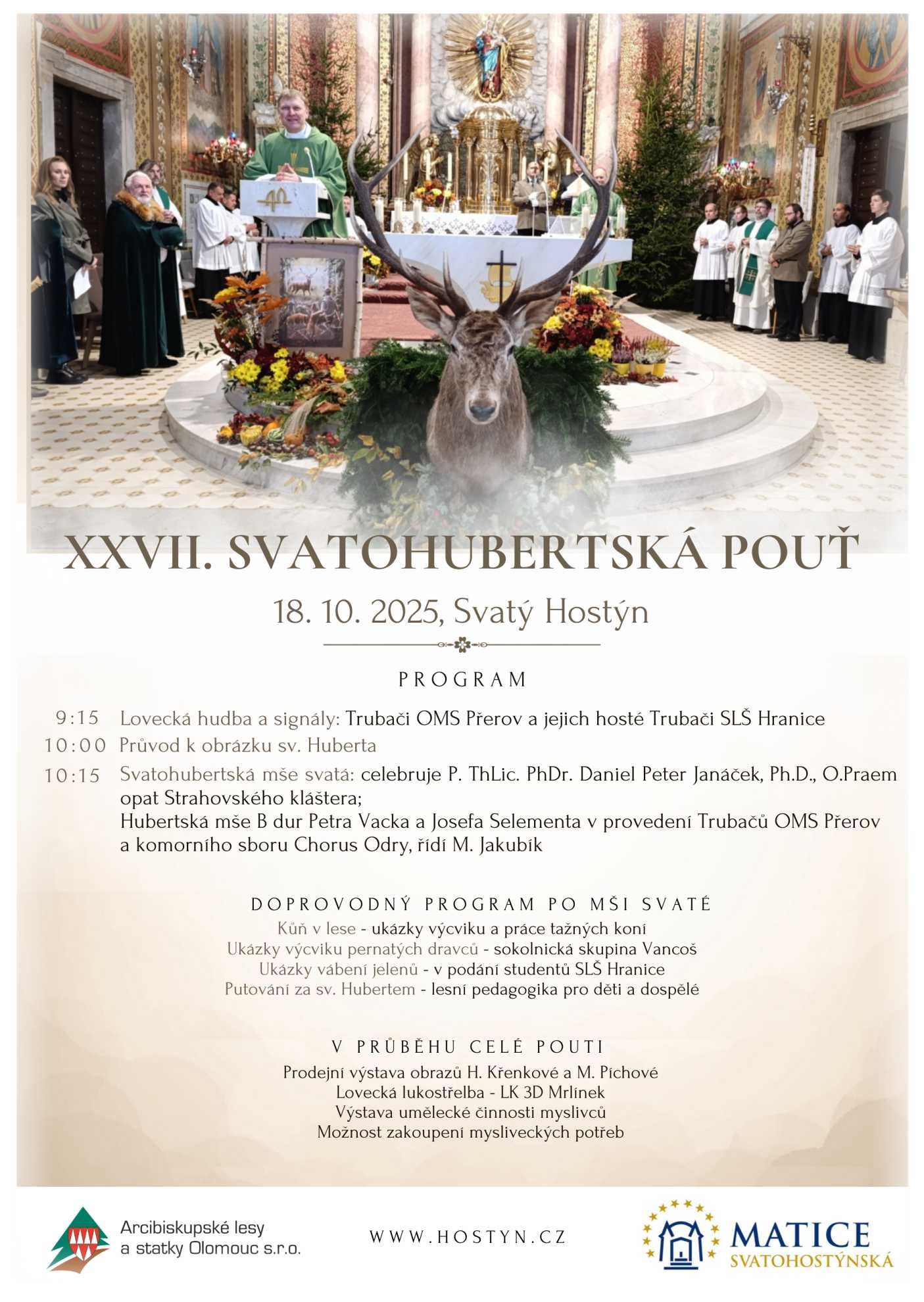 Pozvánka na XXVII. Svatohubertskou pouť na Svatém Hostýně